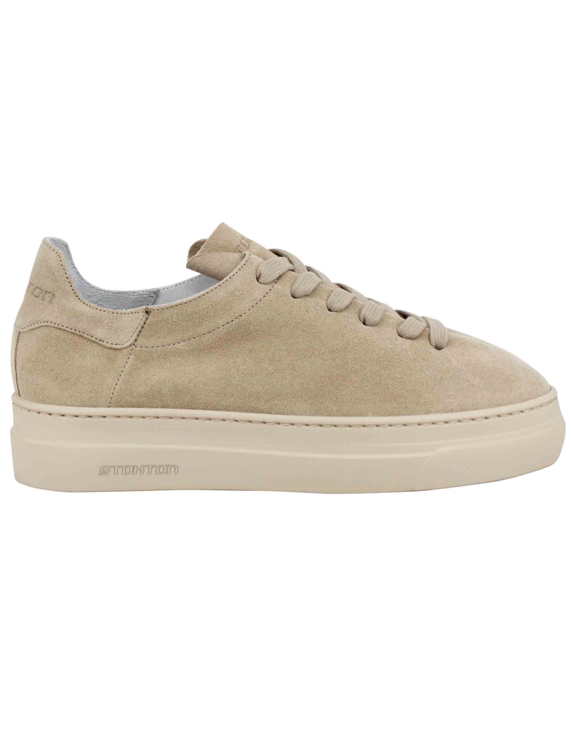 Spatarella Sneakers donna in camoscio taupe