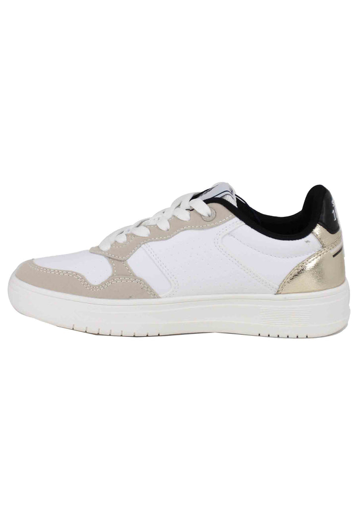 Sneakers donna in eco pelle vintage bianco e oro KOSMO002 WHI-GOL01 U.S. Polo Assn. 