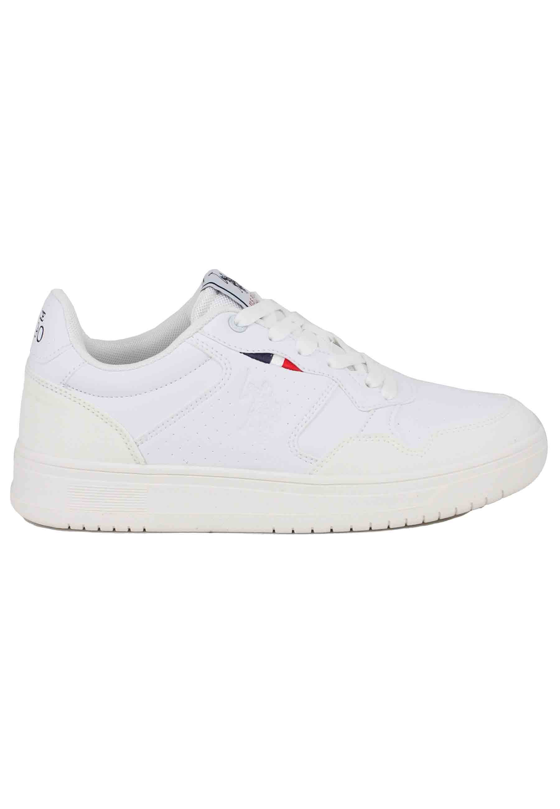 Spatarella Sneakers uomo in eco pelle vintage bianco