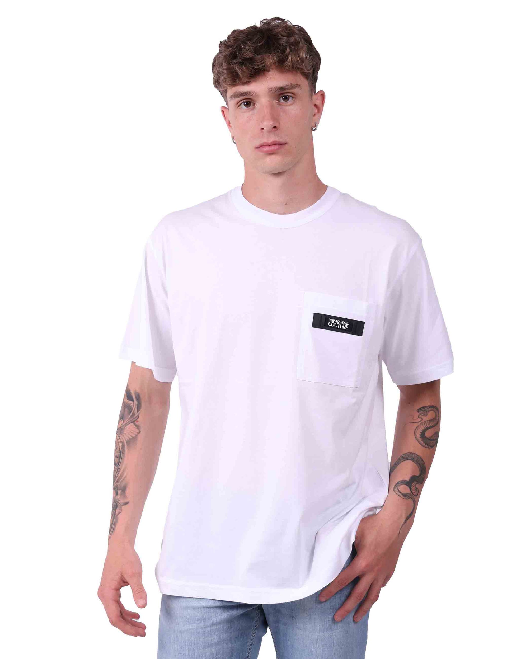 T-shirt uomo in cotone morbido bianco