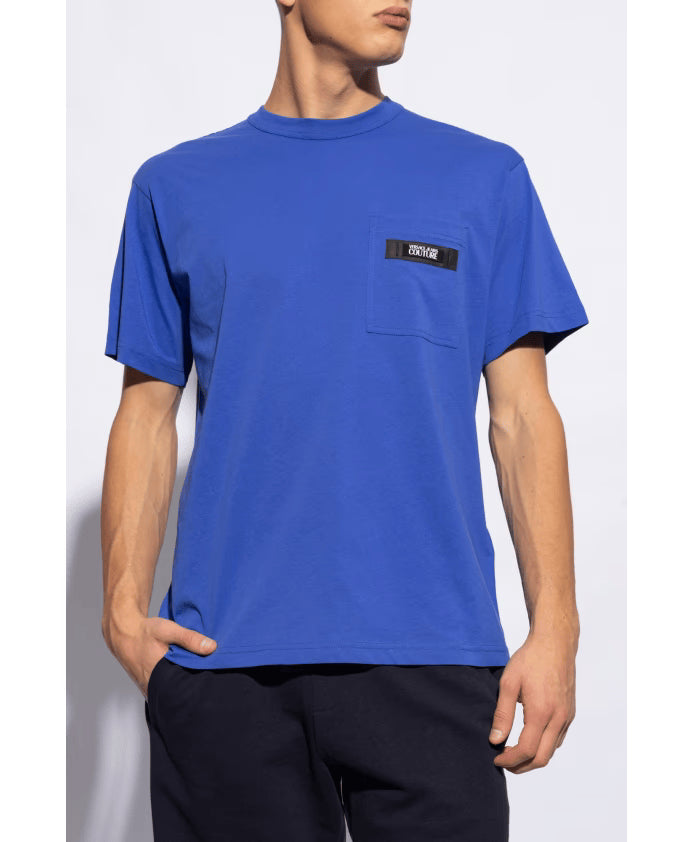 T-shirt uomo in cotone blu