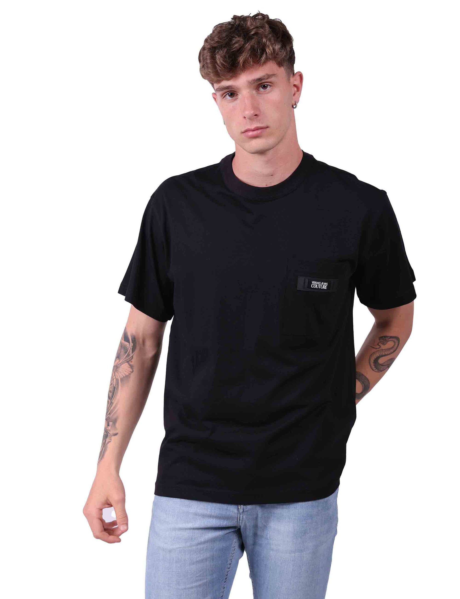 T-shirt uomo in cotone nero