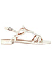 Sandali flat donna Nora in vernice bianca con cinturini Donna 692Z21VK 100