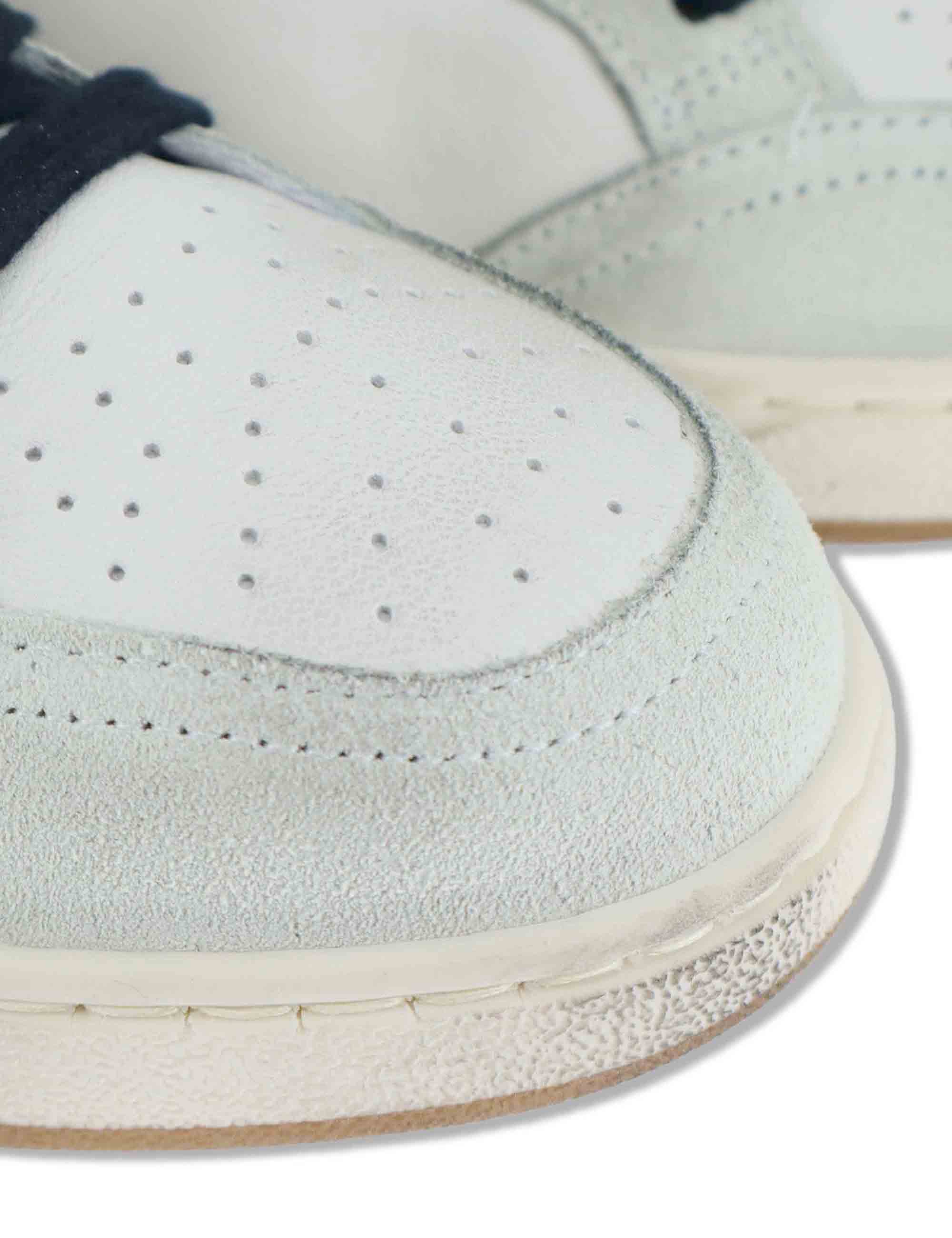 Sneakers uomo Week in pelle bianca con stelle laterali 2SU5052 032 2Star 