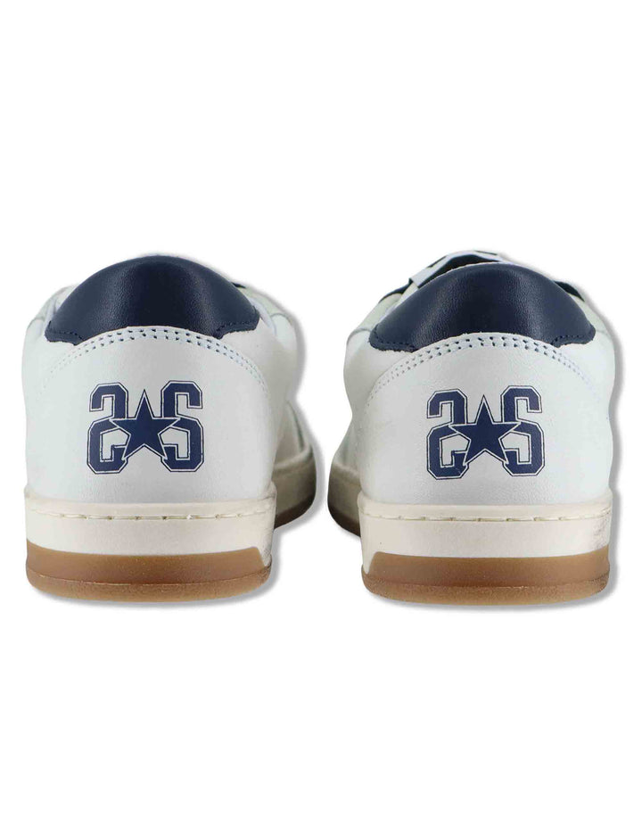 Sneakers uomo Week in pelle bianca con stelle laterali 2SU5052 032 2Star 