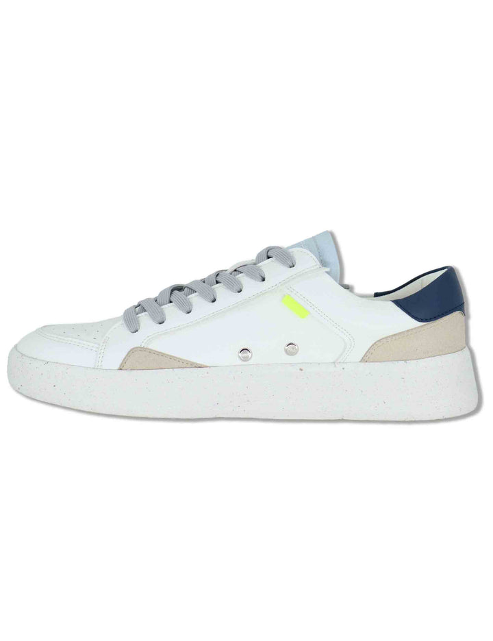 Sneakers uomo Brixton in pelle bianca con suola alta in gomma eco-light 14323 T4748AM Ambitious 