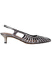 Slingback Zin in pelle laminata piombo Donna 774Z94HG 09-PLOMO