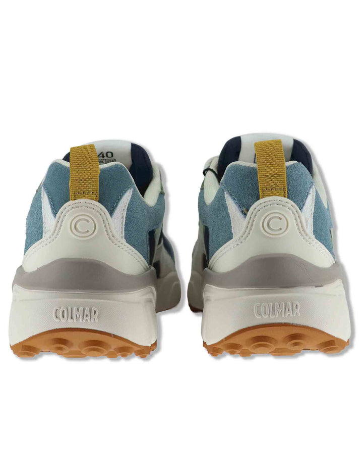 Sneakers uomo in pelle e tessuto blu con suola alta GARNER 023 Colmar 