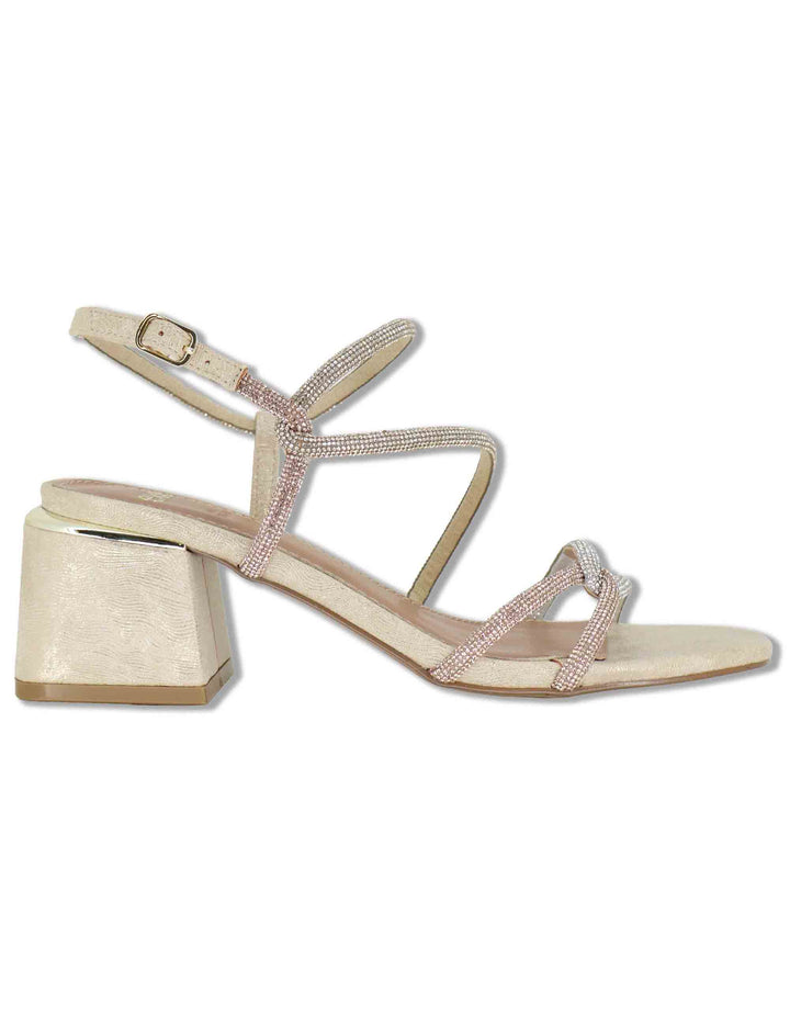 Sandali donna in strass oro e argento con tacco alto e cinturino alla caviglia CARMEN-777 262035 Exe 