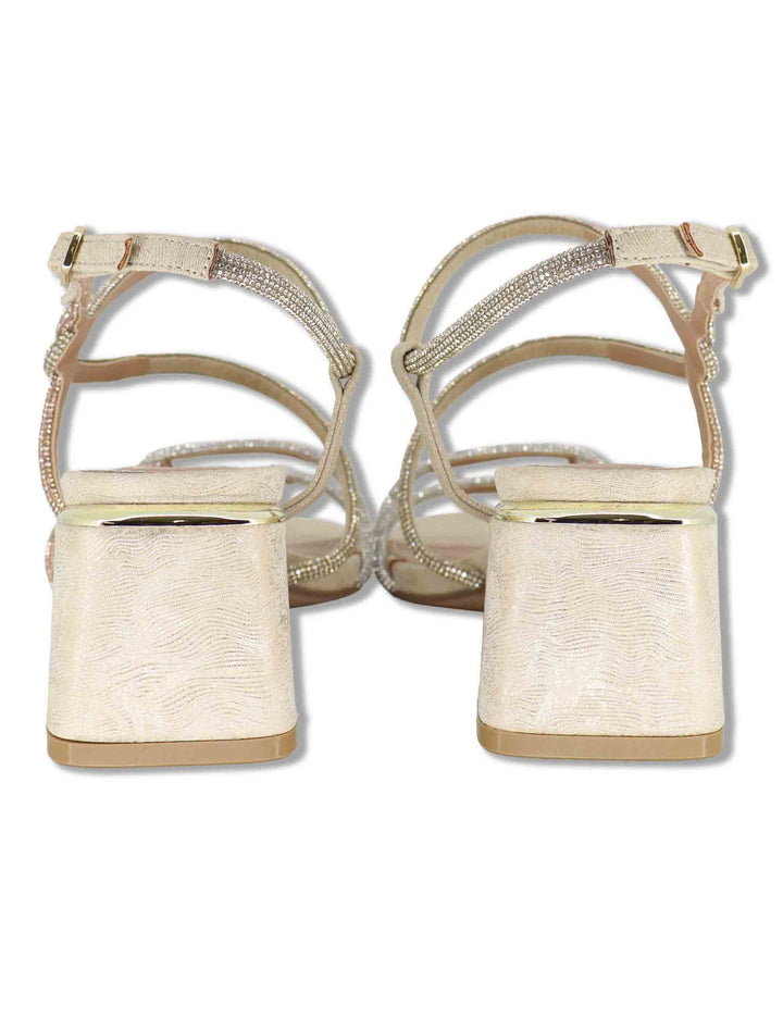 Sandali donna in strass oro e argento con tacco alto e cinturino alla caviglia CARMEN-777 262035 Exe 