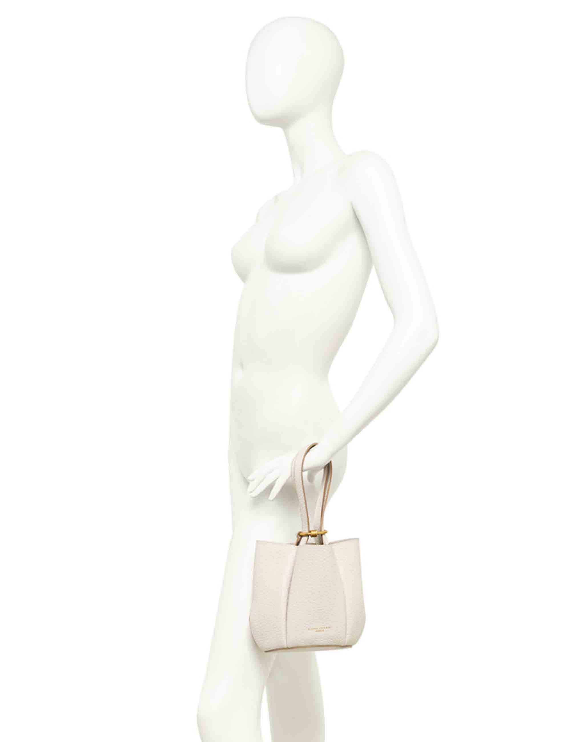 Borse donna Lily Bag in pelle silver con chiusura gioiello e tracolla e manico BS12000 RNGDBL T.U. 14369 Gianni Chiarini 