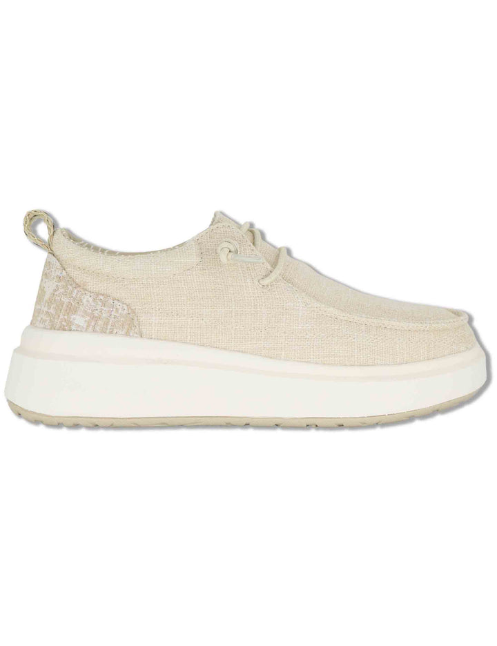 Sneakers donna Nature Wallabee in tessuto beige con lacci elastici JL61530A 023 Jeep 