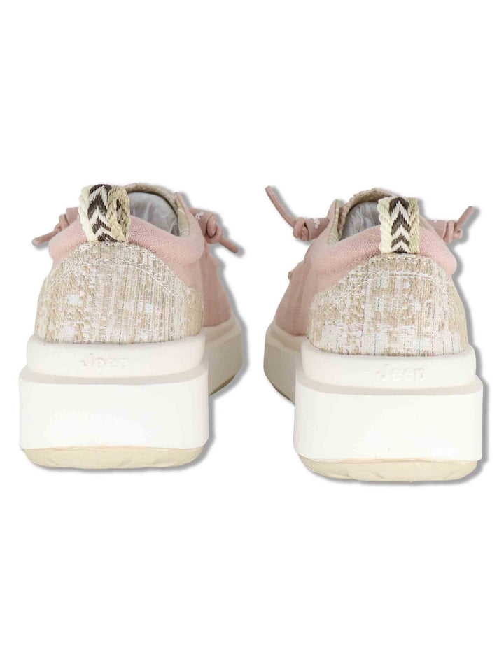 Sneakers donna Nature Wallabee in tessuto rosa con lacci elastici JL61530A 080 Jeep 