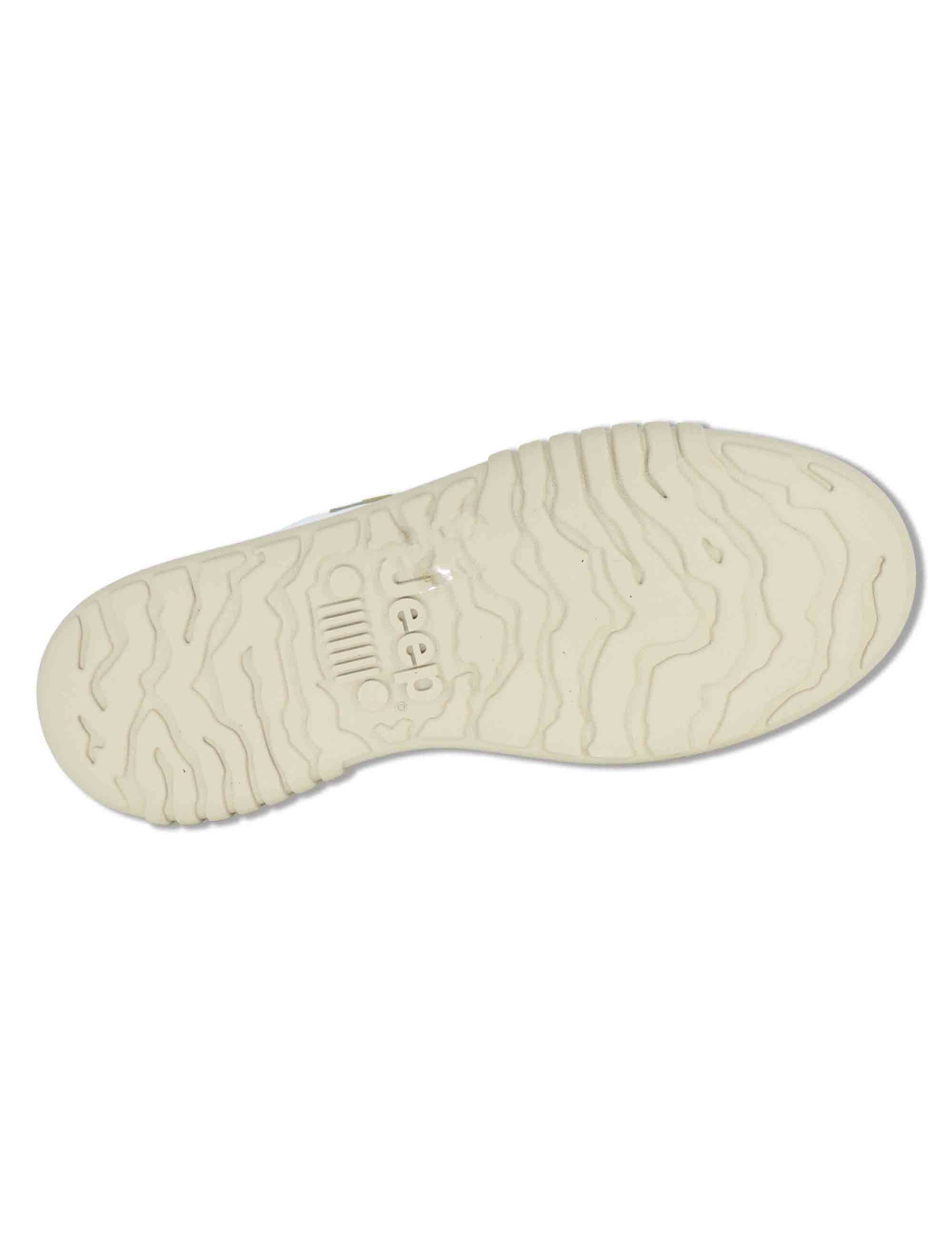 Sneakers uomo Rock White in pelle bianca con suola leggera JM52091A 051 Jeep 