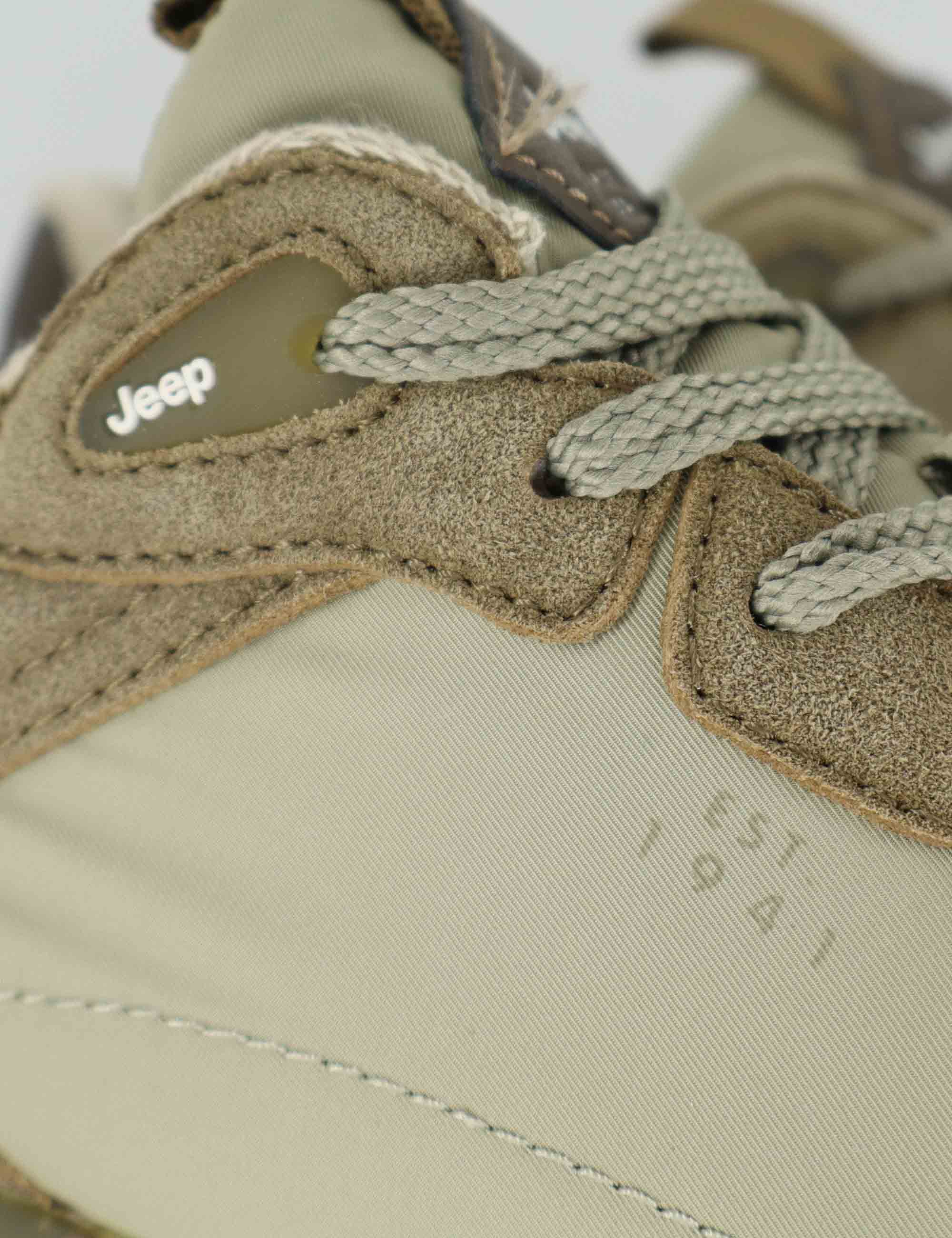 Sneakers uomo Jara in pelle e nylon verde con suola leggera JM61020A 036 Jeep 