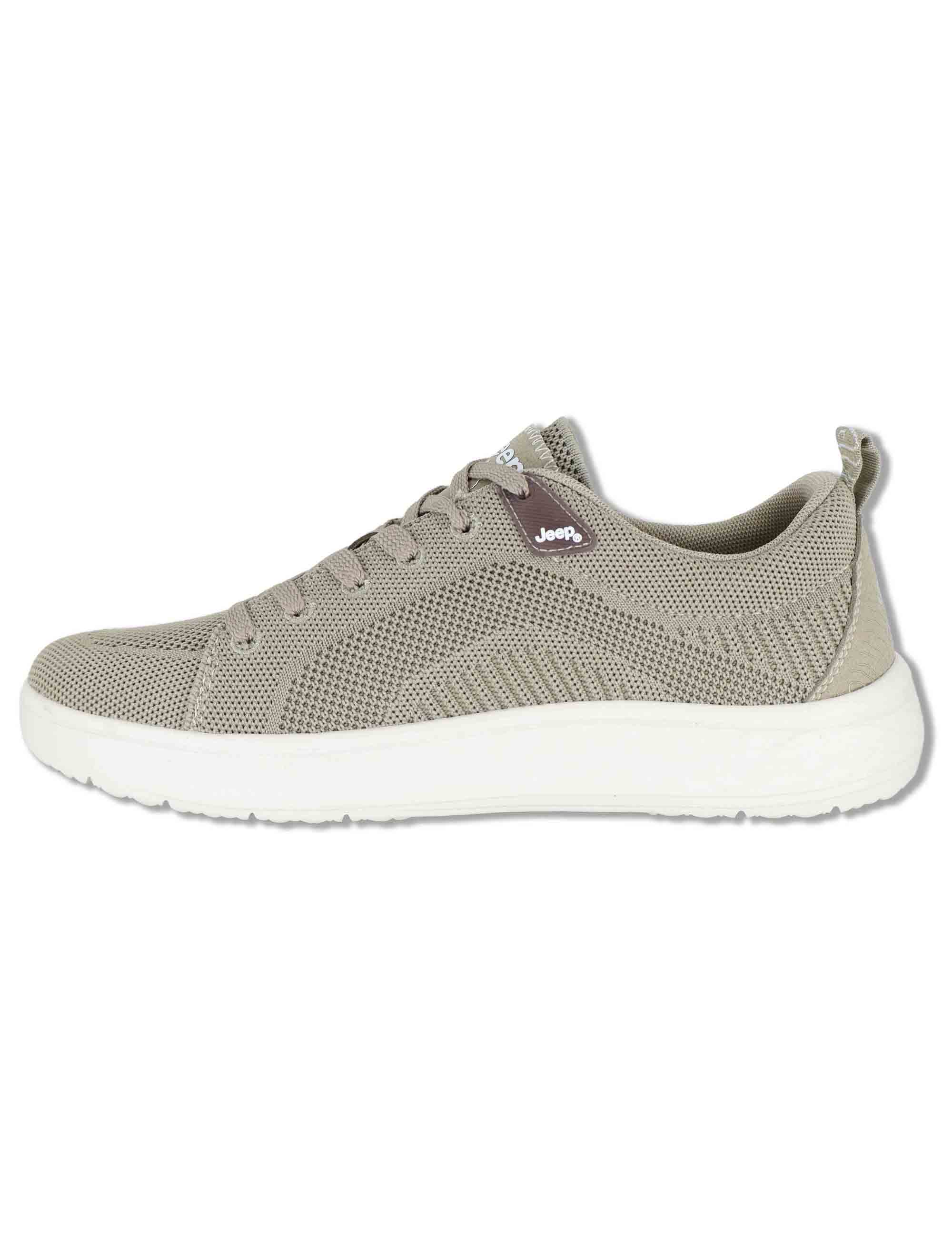 Sneakers uomo Kobi Derby in tessuto washed beige con suola in gomma JM61100A 025 Jeep 