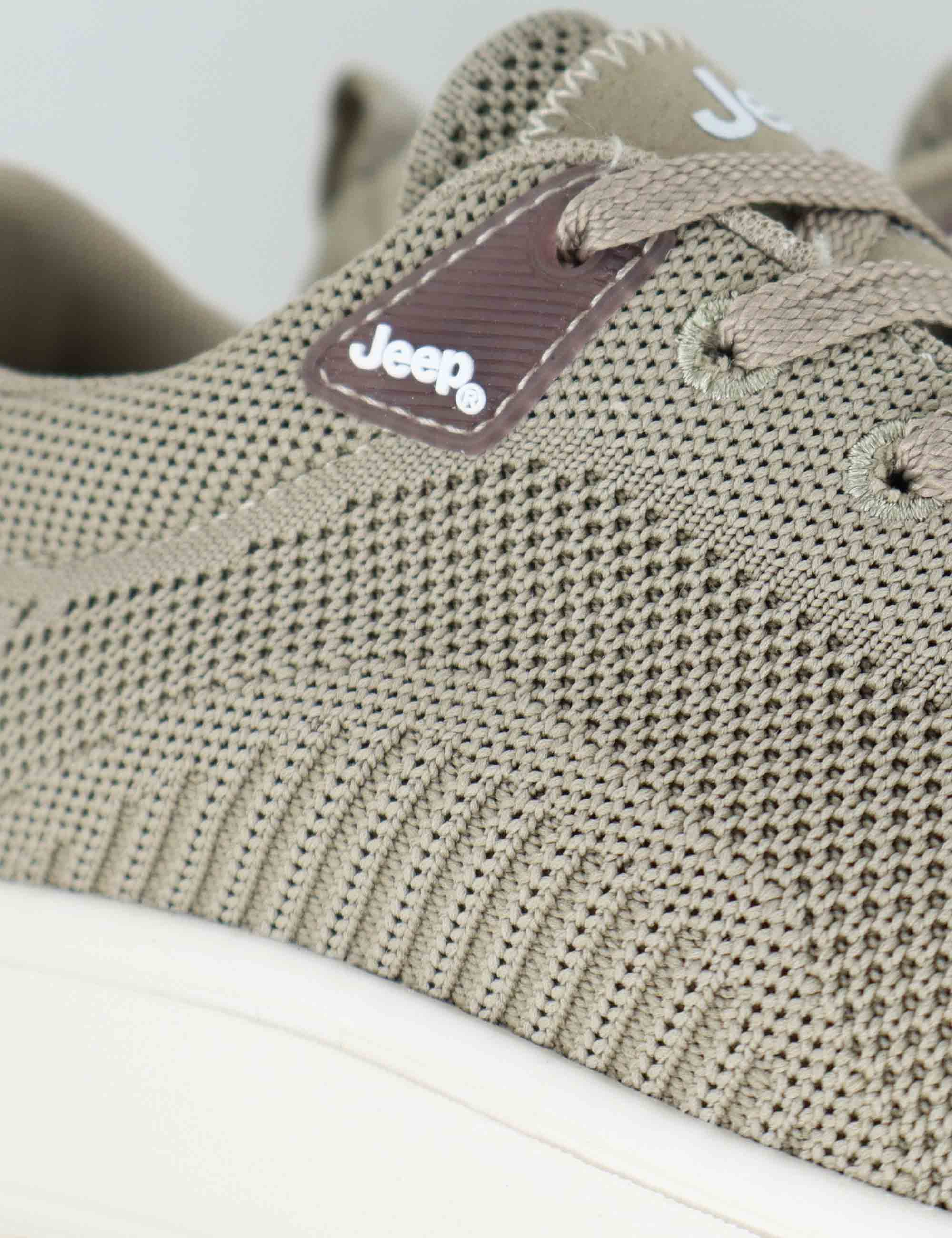 Sneakers uomo Kobi Derby in tessuto washed beige con suola in gomma JM61100A 025 Jeep 
