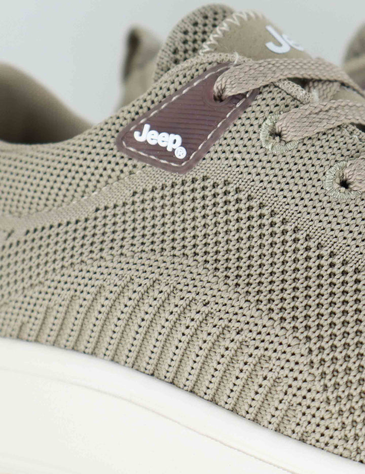 Sneakers uomo Kobi Derby in tessuto washed beige con suola in gomma JM61100A 025 Jeep 