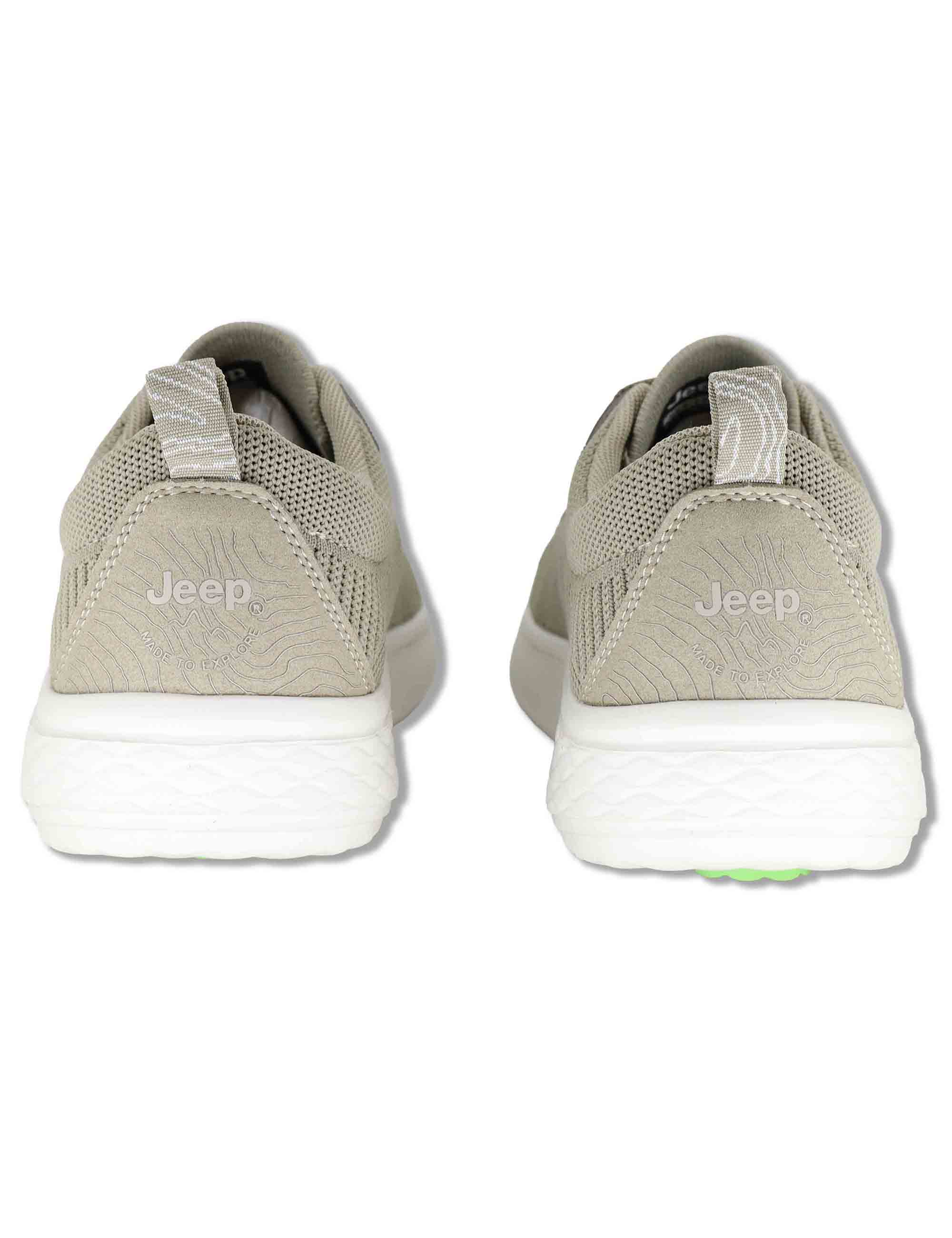 Sneakers uomo Kobi Derby in tessuto washed beige con suola in gomma JM61100A 025 Jeep 