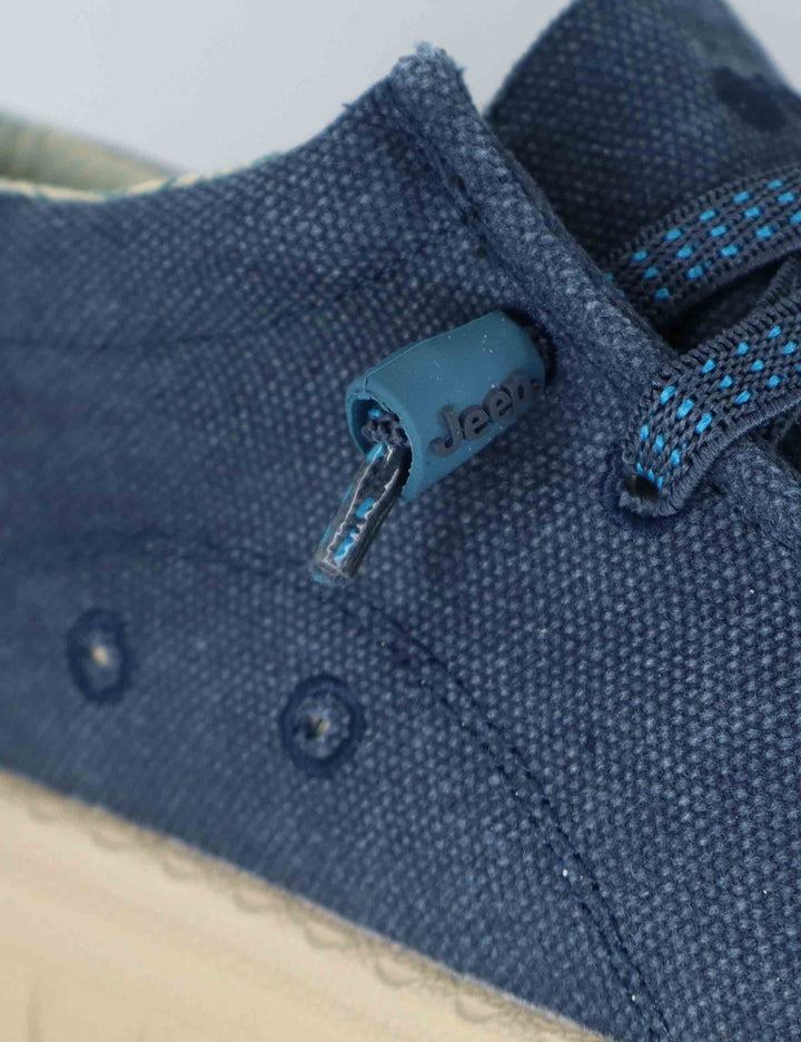 Sneakers uomo Samoa Walllabee Cvs in canvas whashed riciclato blu JM61110A 016 Jeep 