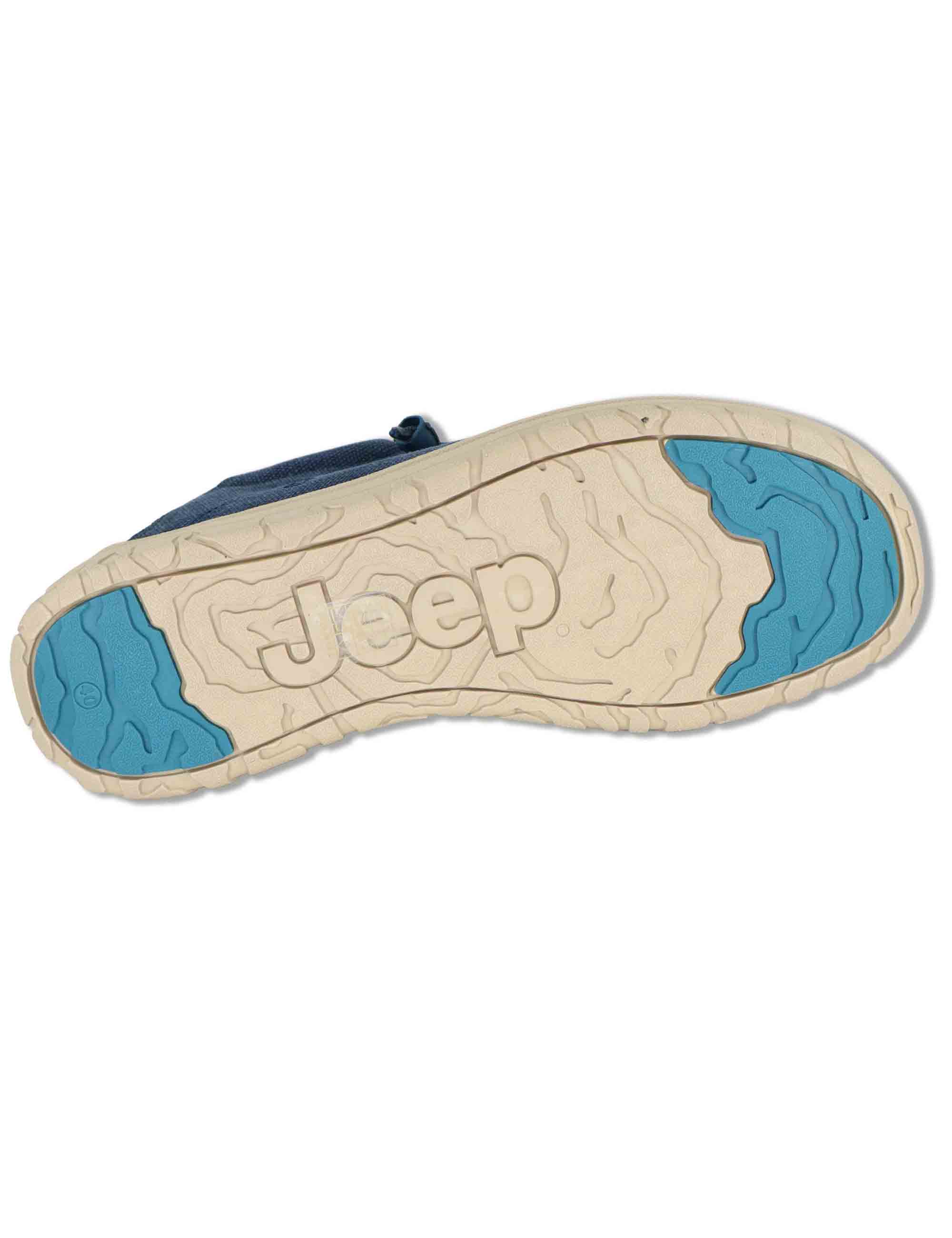 Sneakers uomo Samoa Walllabee Cvs in canvas whashed riciclato blu JM61110A 016 Jeep 