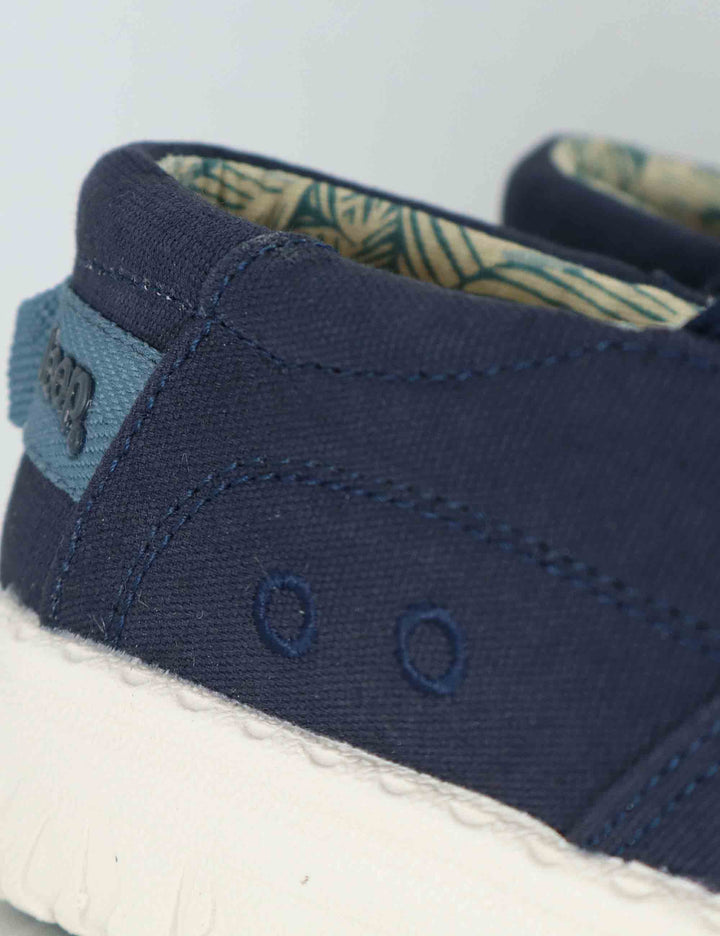 Mocassini uomo Samoa Slip On Cvs in canvas washed riciclato blu JM61112A 017 Jeep 