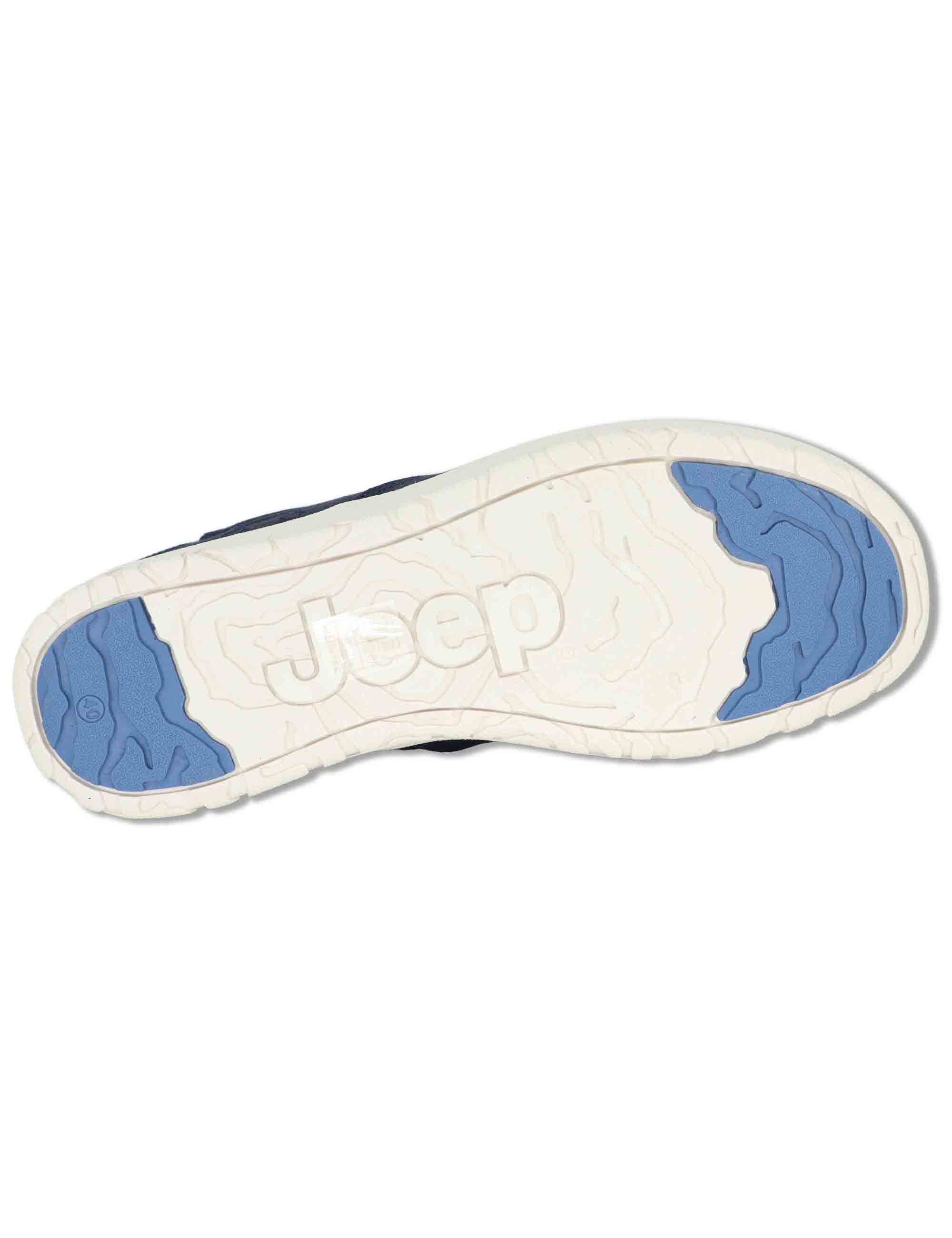 Mocassini uomo Samoa Slip On Cvs in canvas washed riciclato blu JM61112A 017 Jeep 