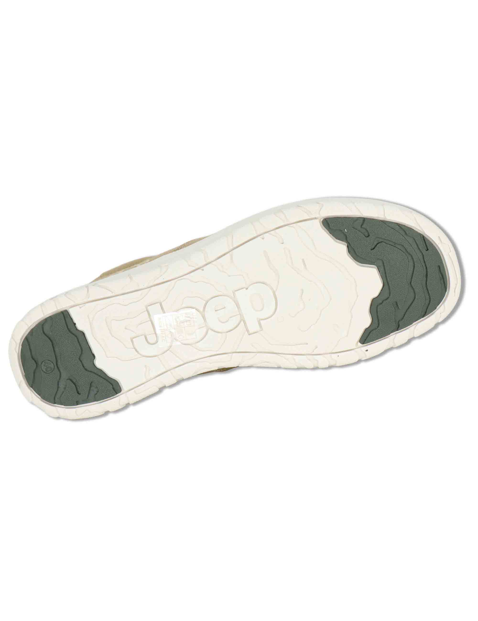 Mocassini uomo Samoa Slip On Cvs in canvas washed riciclato beige JM61112A 036 Jeep 