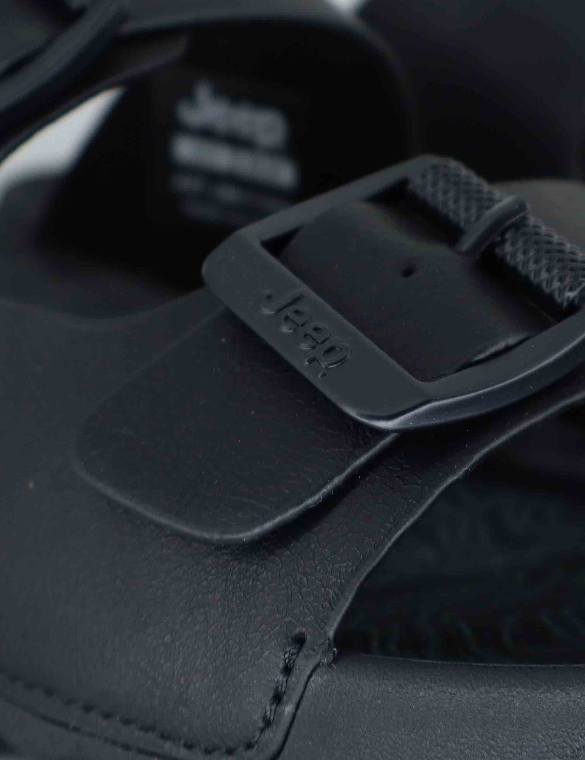 Sandali uomo Daytona in eco pelle nera con doppie fasce regolabili JM61120A 062 Jeep 