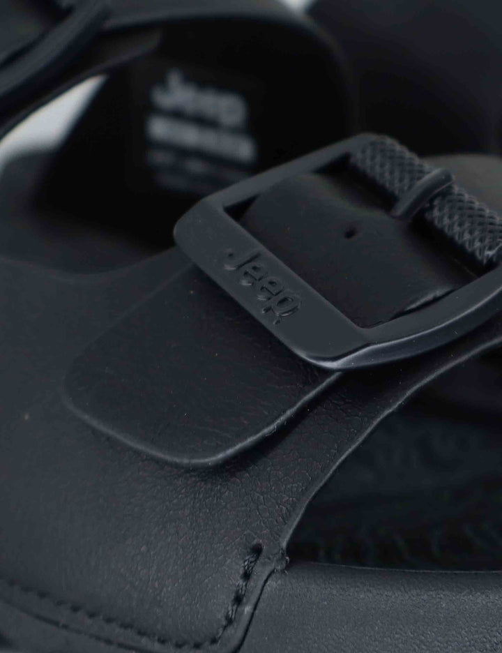 Sandali uomo Daytona in eco pelle nera con doppie fasce regolabili JM61120A 062 Jeep 