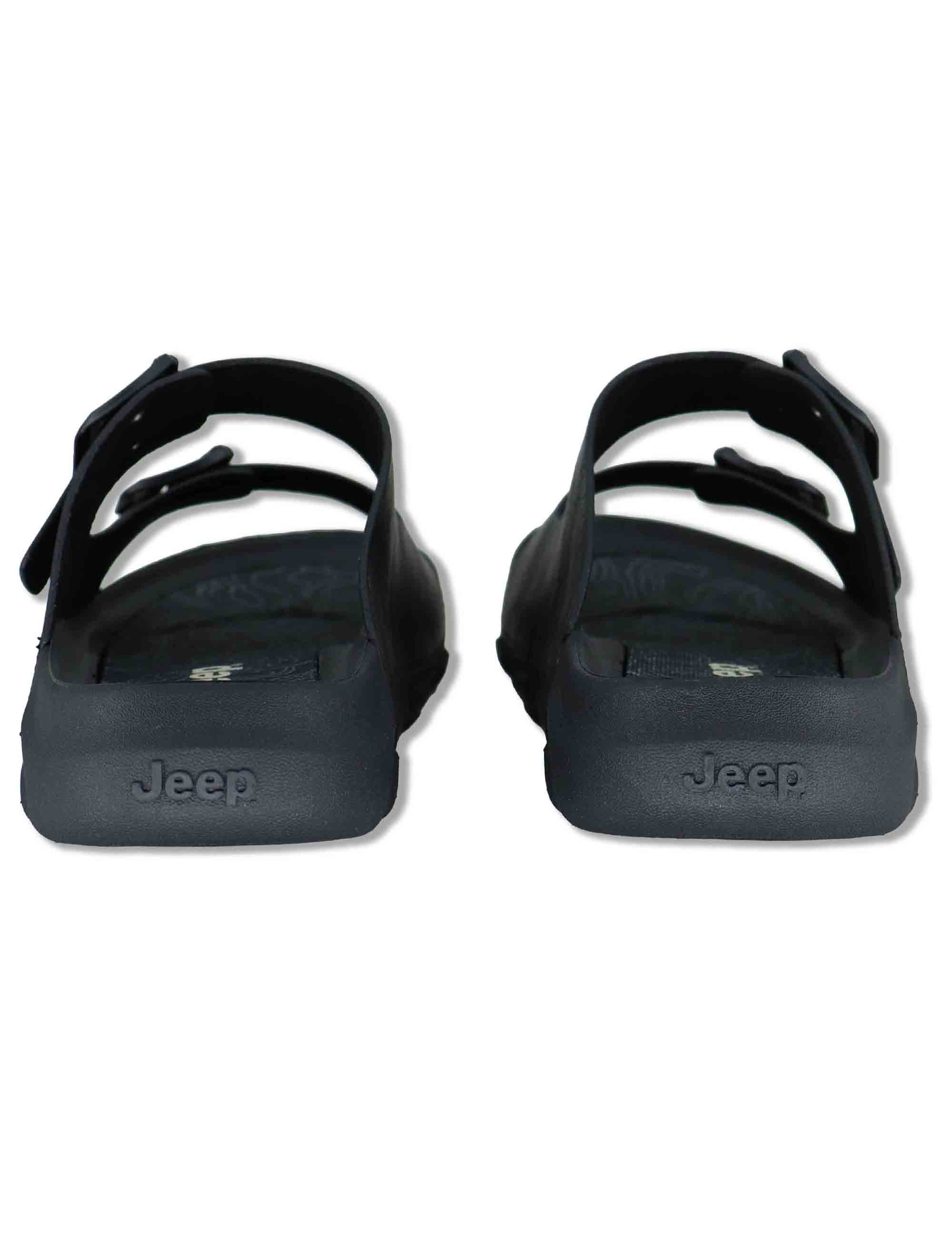 Sandali uomo Daytona in eco pelle nera con doppie fasce regolabili JM61120A 062 Jeep 