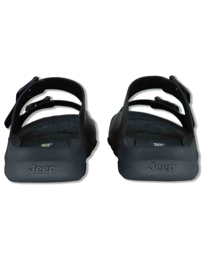 Sandali uomo Daytona in eco pelle nera con doppie fasce regolabili JM61120A 062 Jeep 