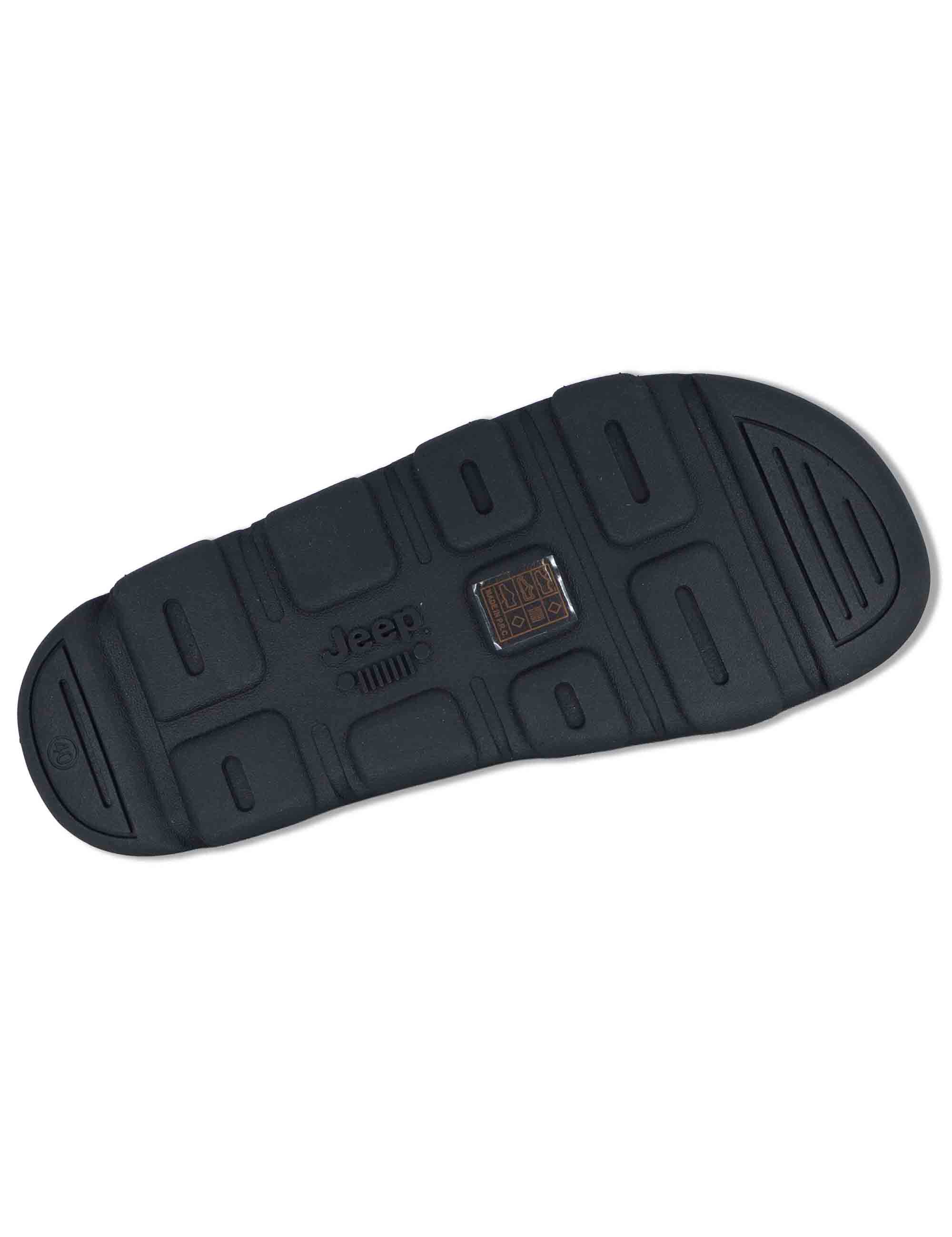 Sandali uomo Daytona in eco pelle nera con doppie fasce regolabili JM61120A 062 Jeep 