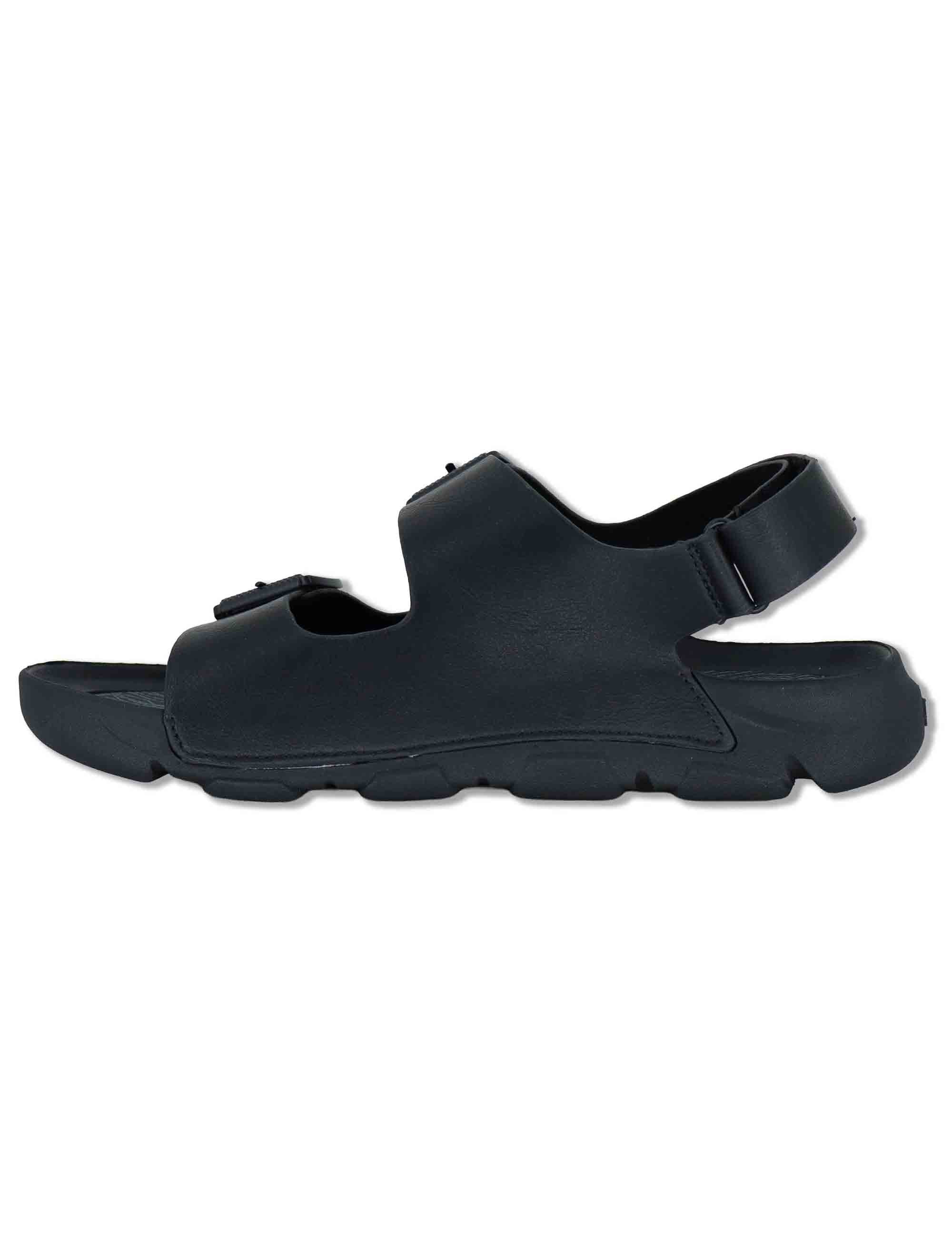 Sandali uomo Dayrona in eco pelle nera con fasce regolabili e cinturino posteriore JM61121A 062 Jeep 