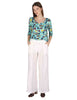 Elastic Waist Trousers in off white linen Women JABPN0001-F1369-1254 85
