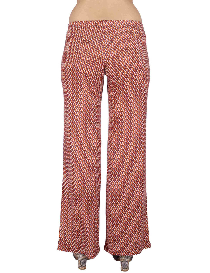 Pantaloni donna Fluid Pants in Jersey a fantasia arancione con elastico in vita JFAPN0001-E2747-1245 2102 Justmine 
