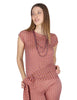 Basic T-Shirt in orange patterned jersey Woman JFATS0001-E2818-1245 2102