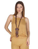 Square Neck Tank Top in yellow stretch jersey Woman JFATS0001-E2825-1267 1226