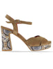 Sandali in camoscio taupe tacco alto Donna 6261K 032