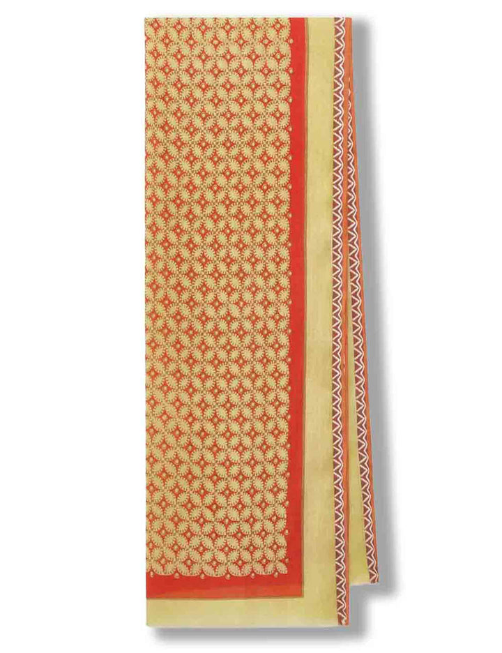 Foulard donna Collection Print in puro cotone arancione a fantasia IB034210216 B3117 Maliparmi 