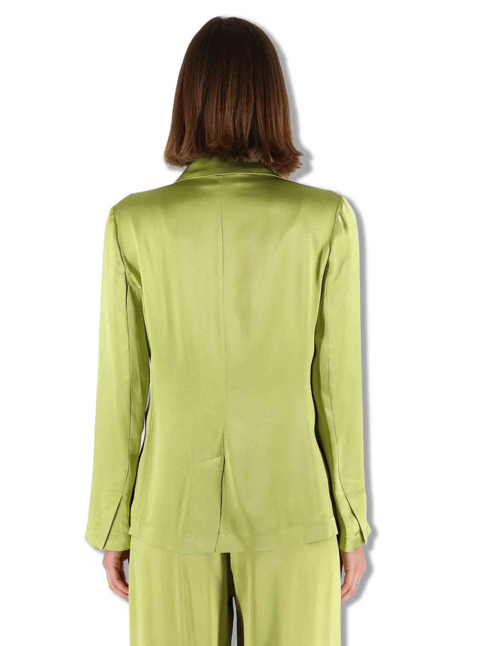 Giacche donna Shiny in cady verde monopetto JD648250631 60109 Maliparmi 
