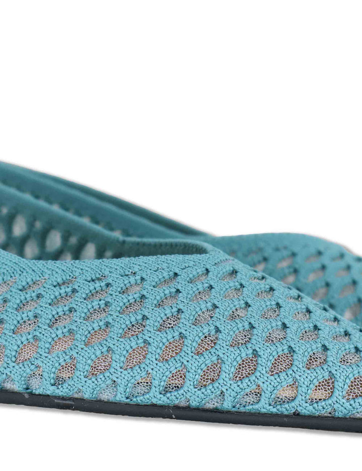 Decollete slingback in rafia celeste con tacco basso e punta a punta 75050 67-37 Miss Elastic 