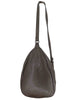 Women's gray leather single-shoulder backpack with shoulder strap RBS1505 745
