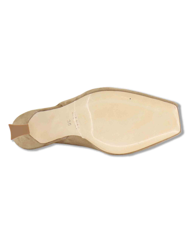 Sandali slingback donna in camoscio beige tacco alto SP2500 014 Spatarella 