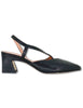 Slingback in pelle nera con cinturino obliquo Donna SP2543 001