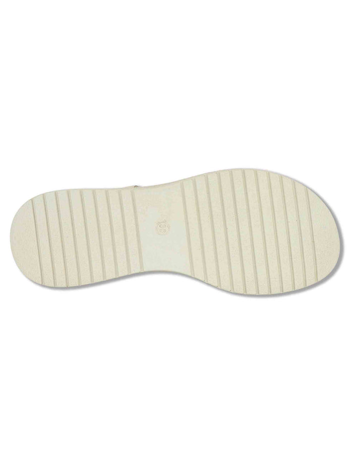 Sandali donna slingback in pelle beige con zeppa e cinturino regolabile SP261354 020 Spatarella 