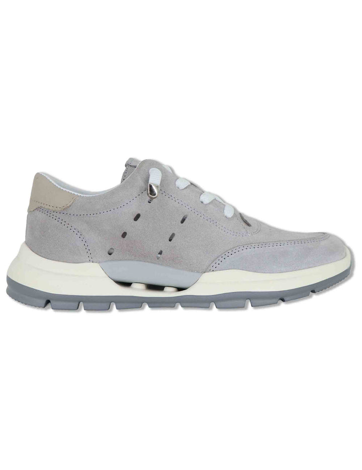 Sneakers donna in camoscio grigio con suola in gomma ammortizzata SP60041 018 Spatarella 