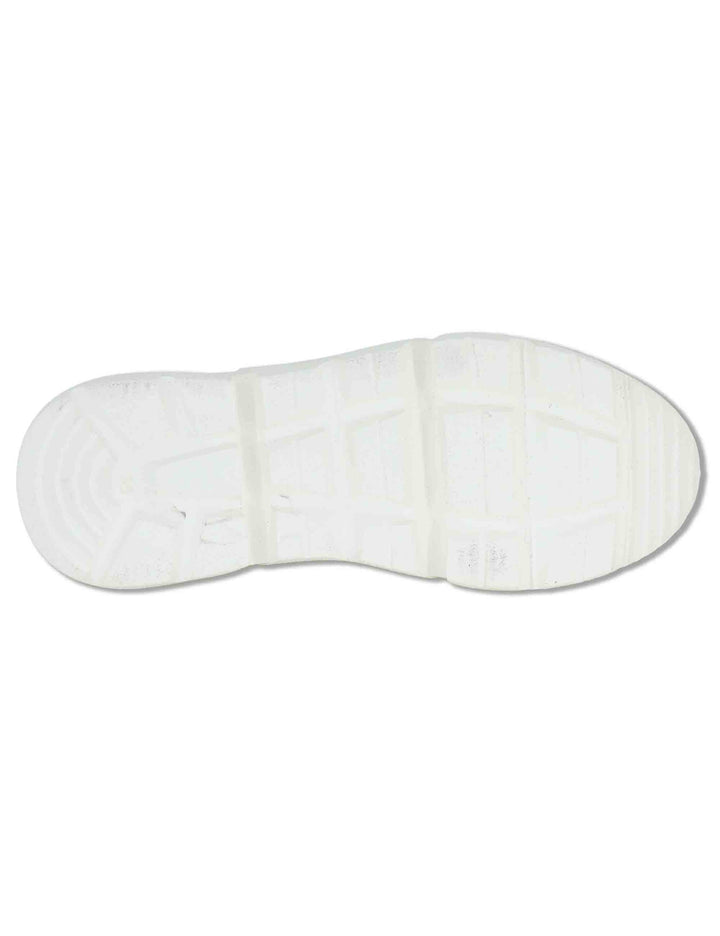 Sneakers donna in pelle platino con glitter e suola alta SP60167 022 Spatarella 