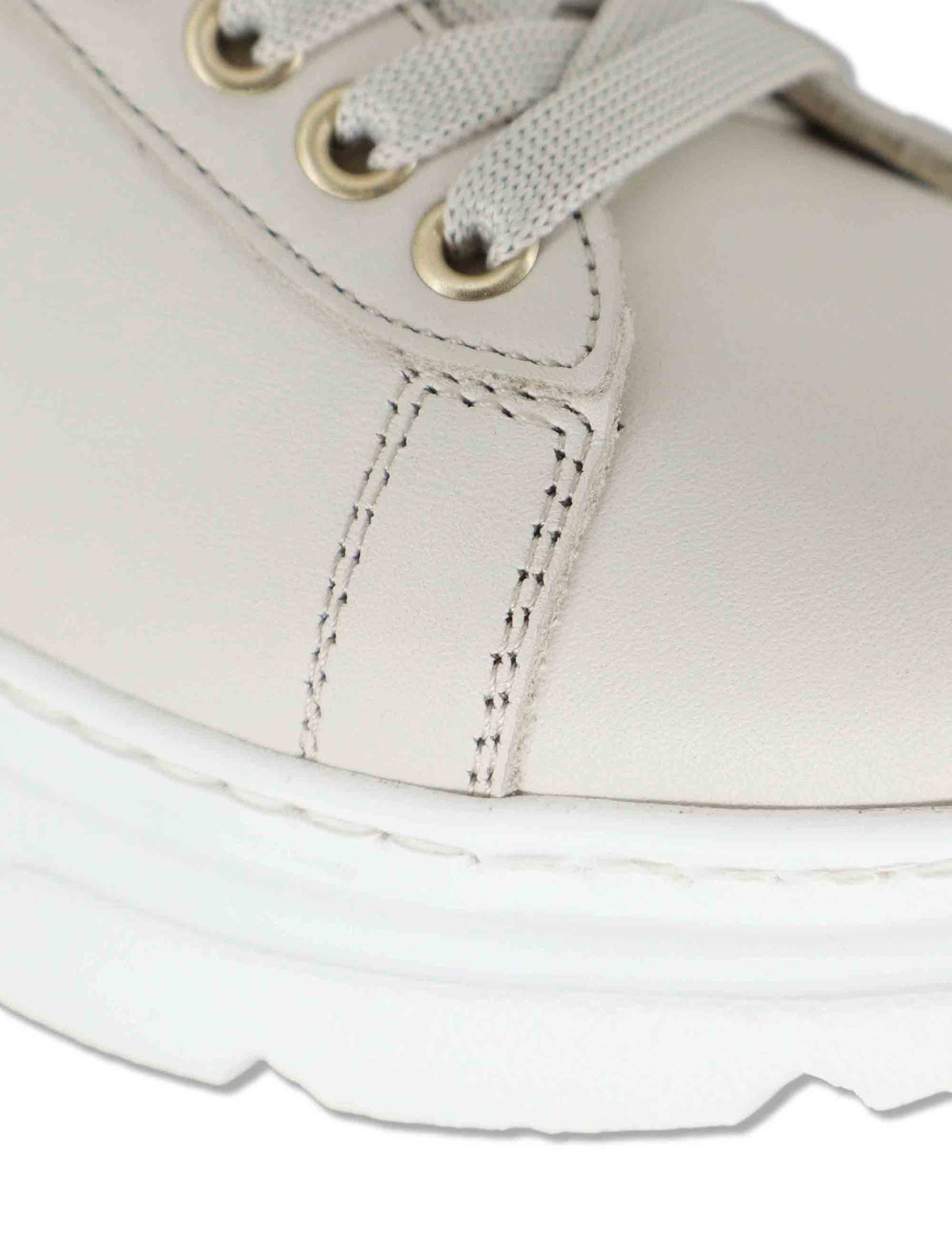 Sneakers donna in pelle off white con suola running alta in gomma SP60170 300 Spatarella 