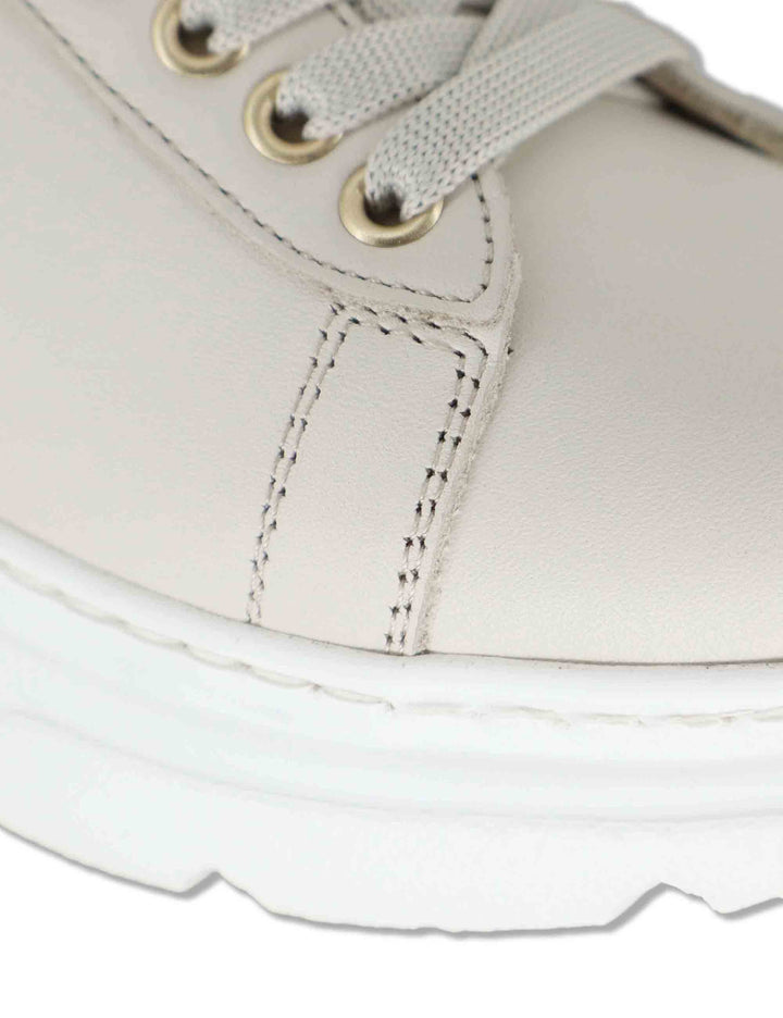 Sneakers donna in pelle off white con suola running alta in gomma SP60170 300 Spatarella 